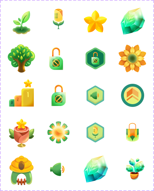 Bộ element và icon minh họa ABEECI