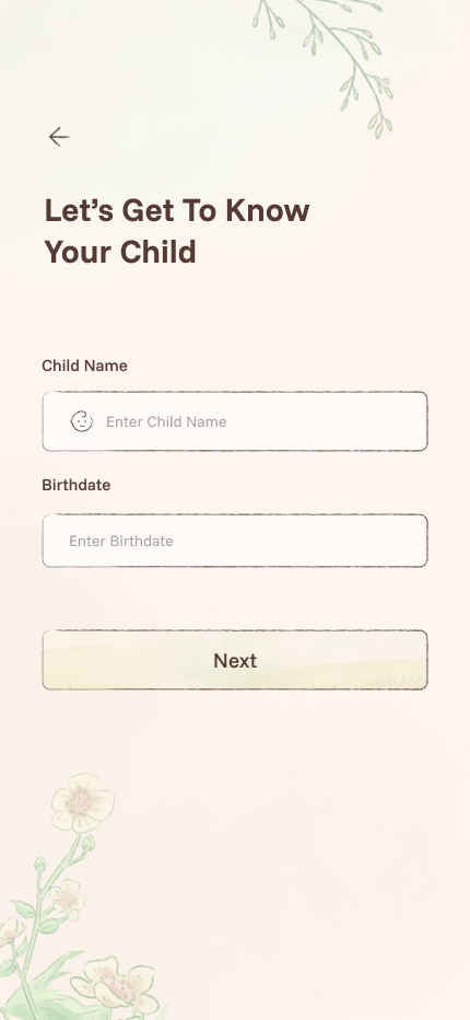Màn hình Get To Know Your Child