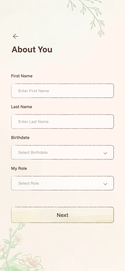 Parent profile — màn hình 12 của AURORADOT