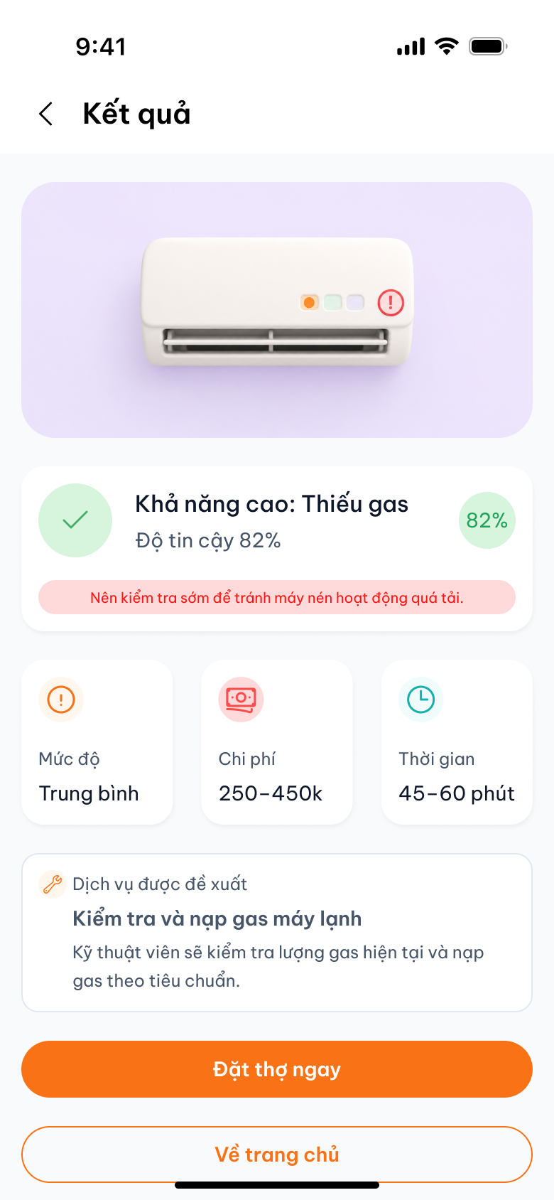 Màn hình kết quả AI từ Figma