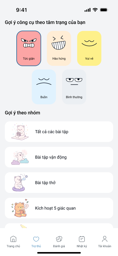 Thư viện công cụ điều hòa cảm xúc trong ứng dụng Mood